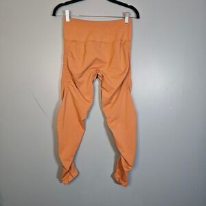 Alphalete High Waisted  Brownish Orange Seamless Leggings Ruched Rear Women's XL